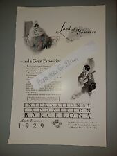 International Exposition Barcelona Vintage 1929 6x10 Magazine Ad picture