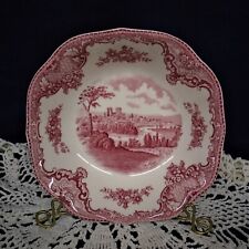 Johnson Brothers Old Britain Castles Pink Square Soup Bowl 7