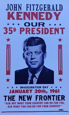 John F Kennedy Poster Inauguration Day THE NEW FRONTIER Reproduction Unique RARE picture