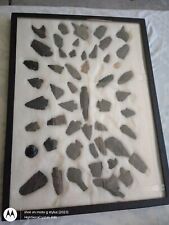 🔥 FRAMED ARROWHEADS  COLLECTION CA PAUITE TRIBE NATIVE AMERICAN AUTHENTIC  picture
