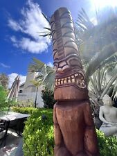 New 5’ Tiki by Smokin' Tikis Hawaii Coconut Palm Hand-carved #1 picture