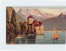 Postcard Castle Chillon Veytaux Switzerland picture