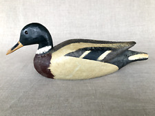 Vintage Hand Painted Glass Eyes Mallard Drake, Italy. picture