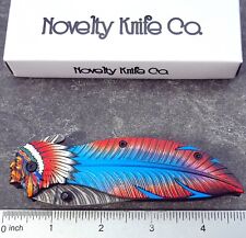 Novelty Cutlery Feather A/O Tactical Liner Lock Folding Pocket Clip Knife picture