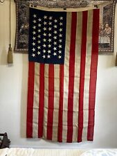 Vintage Antique 46 Star American Flag Circa 1908 Wool picture