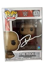 Dwayne The Rock Johnson WWE Funko Pop 137 Signed Autograph Coa Pro Cert picture