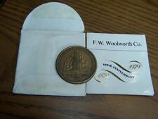 Rare 1979 F W Woolworth Co 100th Anniversary Medal Coin mint original papers picture