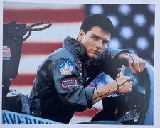 SIGNED TOM CRUISE TOP GUN 10x8 PHOTO RARE AUTHENTIC PROOF picture