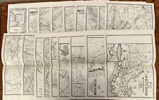 Vintage Southern Pacific Railroad Division Maps Set of 18 Different 14