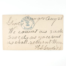 Noyes WW&CR Boston Railway Postcard c1882 Railroad Private Mailing Card S6 C1581 picture