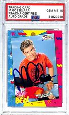 1992 Saved By The Bell MARK PAUL GOSSELAAR Zach Signed Card #57 PSA/DNA 10 SLAB picture