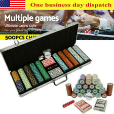 500ct Las Vegas Poker 14g Clay Poker Chips Set W/ Acrylic Case - Pick Chips US picture