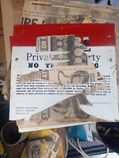 Vintage Private Property No Trespassing Metal 1939 ARMY NAVY ALLENTOWN PA picture