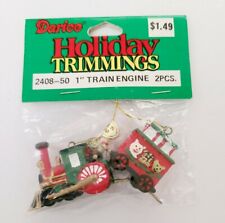 Vintage Darice Holiday Trimmings Train Engine Christmas Ornament New 2408-50 picture