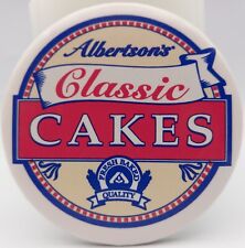 Vintage Albertson's Classic Cakes Pinback Button Grocery Store Advertising  picture
