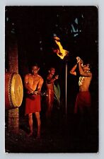 Kauai HI-Hawaii, Torch Lighting Ceremony, Coco Palms Hotel, Vintage Postcard picture