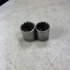 SNAP ON TOOLS - Vintage Lot of 2 Shallow Sockets,1/2” Drive,12pt (15/16” & 1”) picture