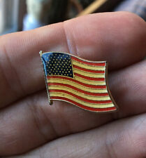 American Flag enamel pin vintage 80s United States US patriotic hat lapel bag  picture