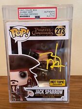 Signed johnny depp jack sparrow encapsulated funko pop picture