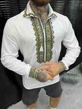 Men's classic embroidered shirt, Ukrainian embroidered shirts for men linen, Men picture