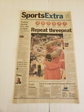 1998 Michael Jordan Chicago Bulls Championship Newspaper ORIGINAL  picture