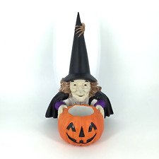 Rare Old World Christmas Vintage witch Halloween Candle Holder 8.5