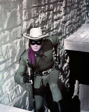 The Lone Ranger Clayton Moore on stairs guns at ready 24x36 inch Poster picture