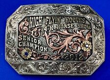 Senior Champion 2012 High Flying Hooves 4-H Horse Show Trophy Belt Buckle picture