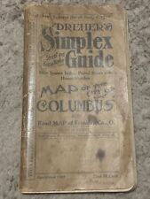 1929 1930 Dreher’s Simplex Street & House Number Guide Columbus OH map booklet picture