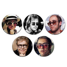 5x Elton John Rock Pop Glam 25mm / 1 Inch D Pin Button Badges picture