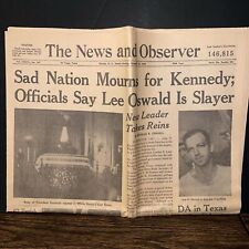 John F Kennedy Assassination “Oswald Is Slayer” Newspaper November 24 1963 NC picture