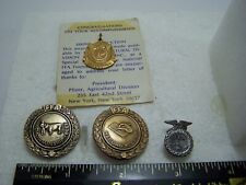 Vintage Lot of 4 FFA Pins Swine, Record keeping, Showmanship Beef picture
