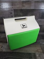 Vintage John Deere Igloo Cooler Large Lunch Box Employee Type Lime Green picture