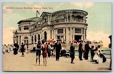 Seventh Avenue Pavillion Asbury Park New Jersey Vintage Postcard picture