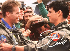 TOP GUN Signed (Tom Cruise, Val Kilmer) 8x10