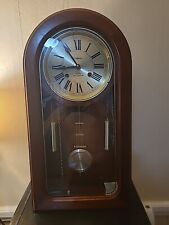 Waltham 31 Day Chime Large Wall Clock Vintage Casket Style No Key To Test  picture