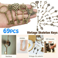 69 piece Vintage Keys Lot Antique Furniture Cabinet Old Lock Key Pendant Charms picture