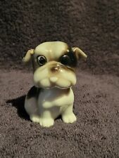 English Bulldog Figurine Black And White Made In Japan picture