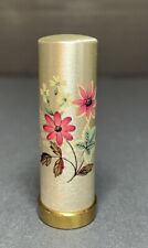 Vintage Silver Color W/ Pink Flowers Stratton No 2 Lipstick Holder picture