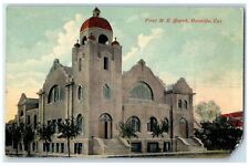 c1910 First Methodical Episcopal Church Building Oroville California CA Postcard picture