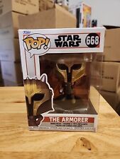Funko Pop Star Wars: The Mandalorian The Armorer Pop #668 Box Damage See Pics picture