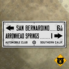 ACSC San Bernardino Arrowhead Springs California highway route guide sign 24x10 picture