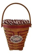 Vintage Longaberger 1996 Sweetheart Bouquet Basket Protector Liner & Tie-On picture