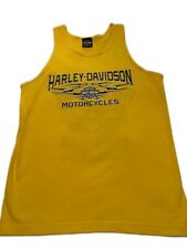 Unisex Yellow Genuine Harley Davidson Tank top Hillbilly Ridin' the Dragon - Med picture