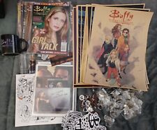 Huge Buffy The Vampire Slayer Lot autograph pins posters magazines fan club card picture