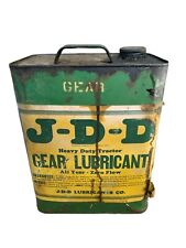 Vintage J-D-D John Deere Dealer Gear Lubricant 2 Gallon Oil Can picture