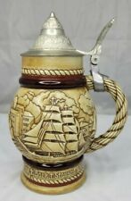 Vintage 1977 Avon Collectible Beer Stein Sailing Nautical Tall Ships #118899 picture