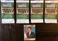 1991 Pro Set Desert Storm - Saddam Hussein Rookie Card (#69) + 4 Unopened Packs picture