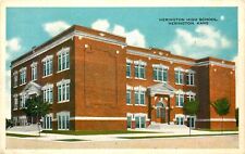 HIGH SCHOOL, HERRINGTON, KANSAS, VINTAGE POSTCARD (SC 264) picture