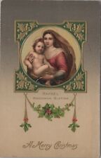 Rafael Madonna Sixtina A Merry Christmas Posted Divided Back Vintage Post Card picture